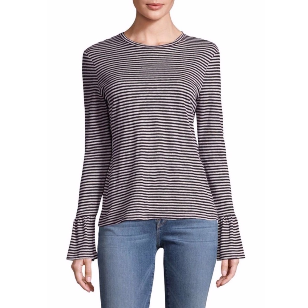 Frame | striped bell sleeves top